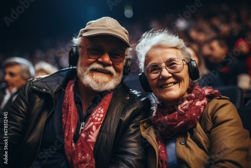Old couple of husband and wife, enjoying retirement