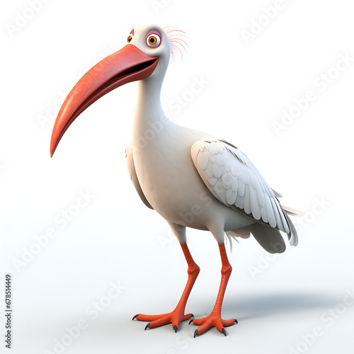 Cose up of a white stork