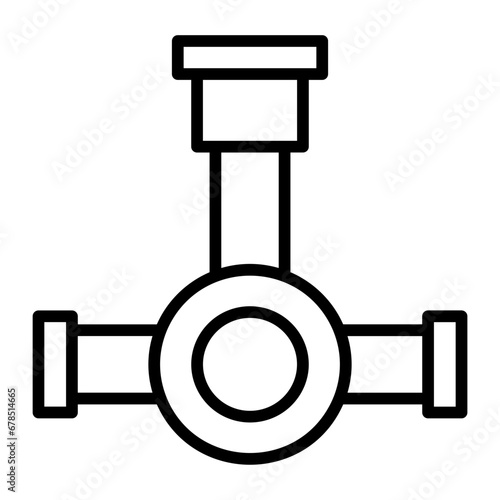  Control valve, regulator, flow control, shut off valve, stopcock icon and easy to edit.