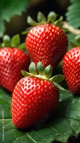 Strawberry. Fresh organic strawberries, macro shot. Fruit background