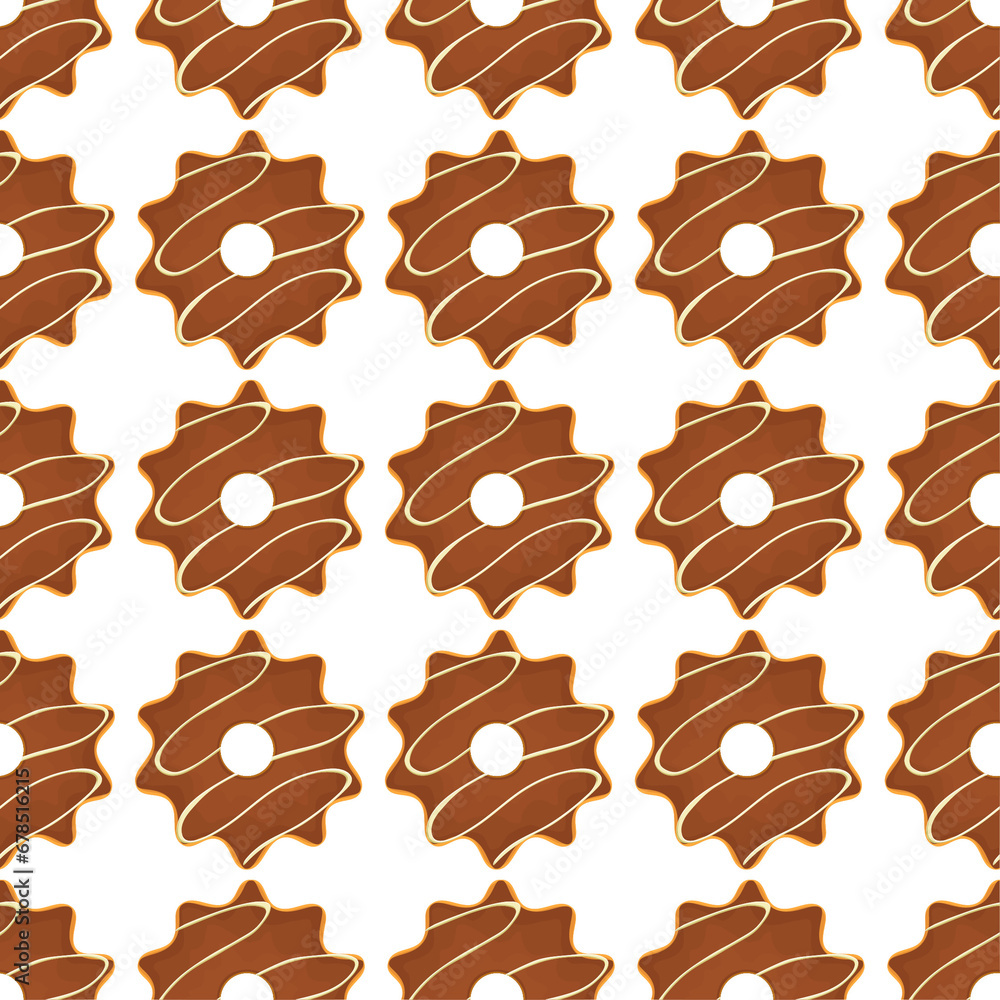 Obraz premium Pattern homemade cookie different taste in pastry biscuit