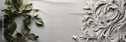 French Grey Doodle Motif Linen Seamless , Banner Image For Website, Background abstract , Desktop Wallpaper