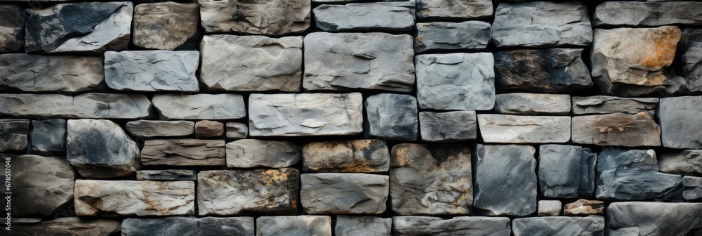 Granite Stone Gray Decorative Brick Wall , Banner Image For Website, Background abstract , Desktop Wallpaper