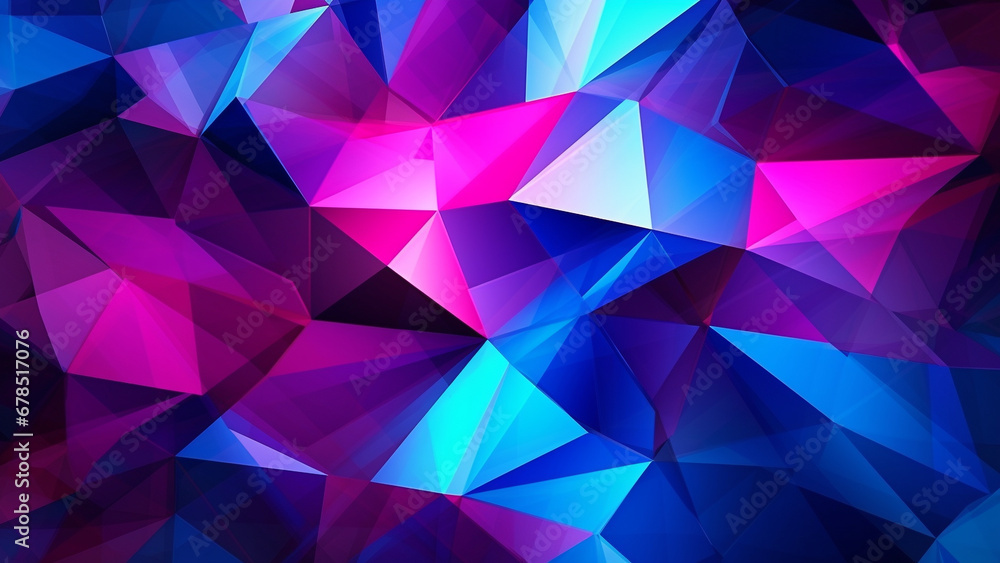 Vibrant Sapphire Blue and Fuchsia Geometric Mosaic Design Vibrant Sapphire Blue and Fuchsia Geometric Mosaic Design