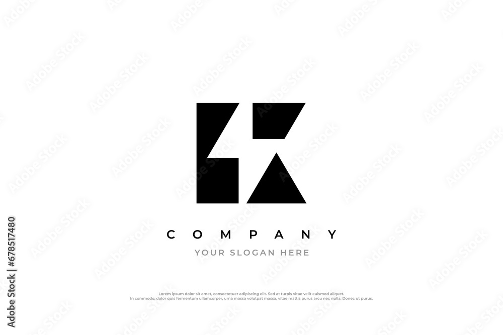Initial Letter K Bolt Logo Design Vector Initial Letter K Bolt Logo Design Vector