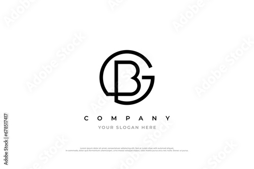 Initial Letter BG or GB Monogram Logo Design Vector photo