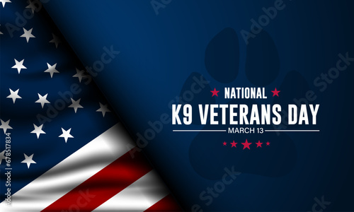 National K9 Veterans Day Background Vector Illustration photo