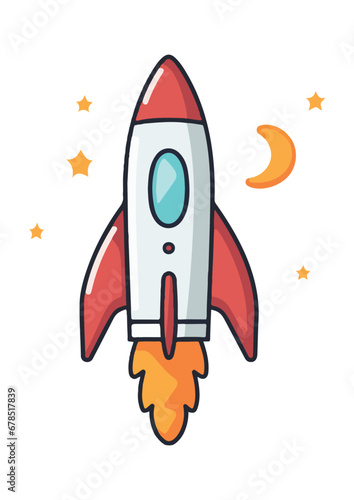Flying space shuttle rocket going to space, ready to print, children's room designs, ready to print,