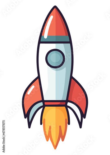 Colorful space rocket vector editable, print ready.eps,cricut file,cut file,clip art