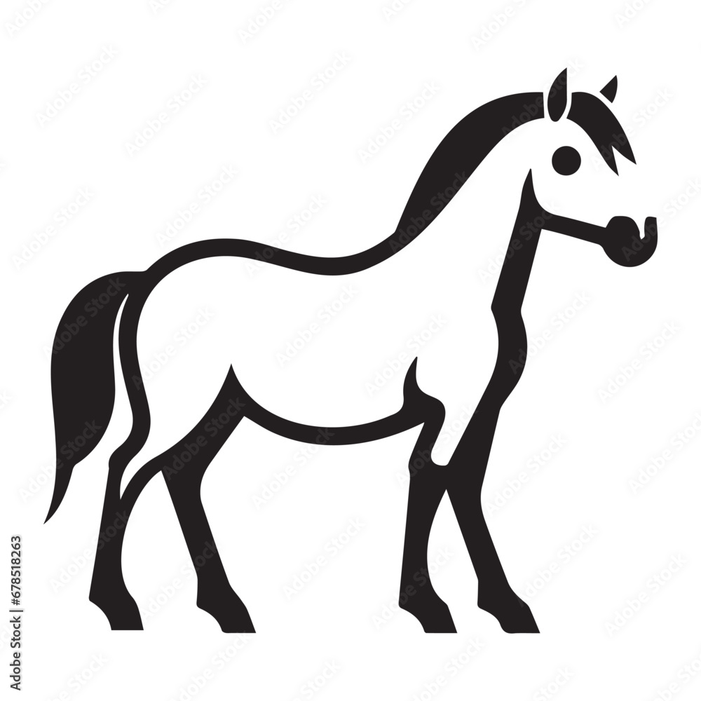horse silhouette illustration,vector horse,eps,editable,print ready