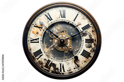 Clock Hands Elegance Isolated on transparent background. Generative Ai