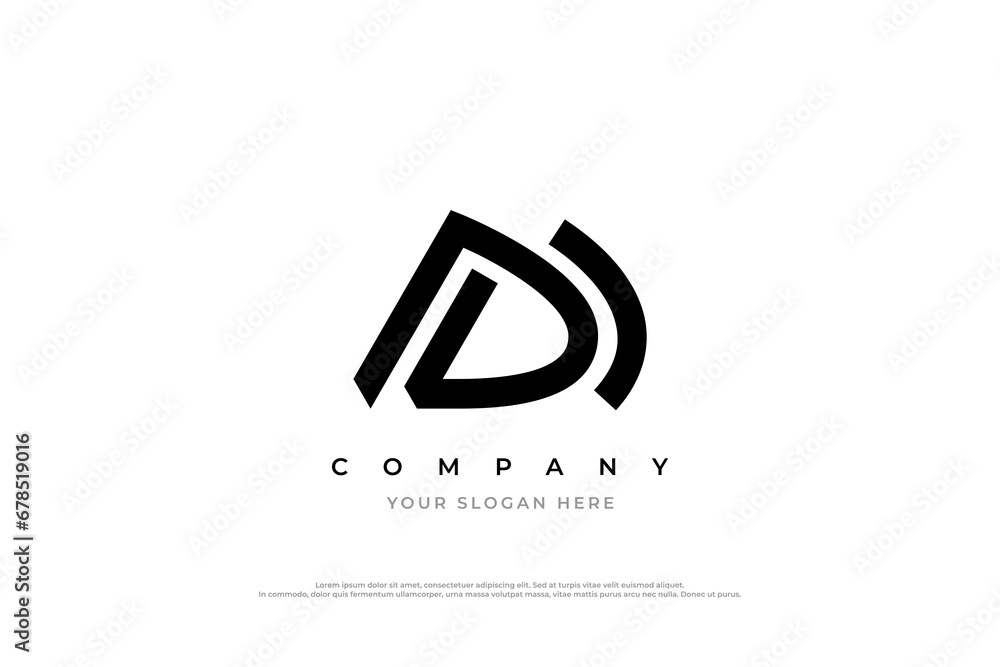 Letter DM Logo or MD Monogram Logo Design - obrazy, fototapety, plakaty 