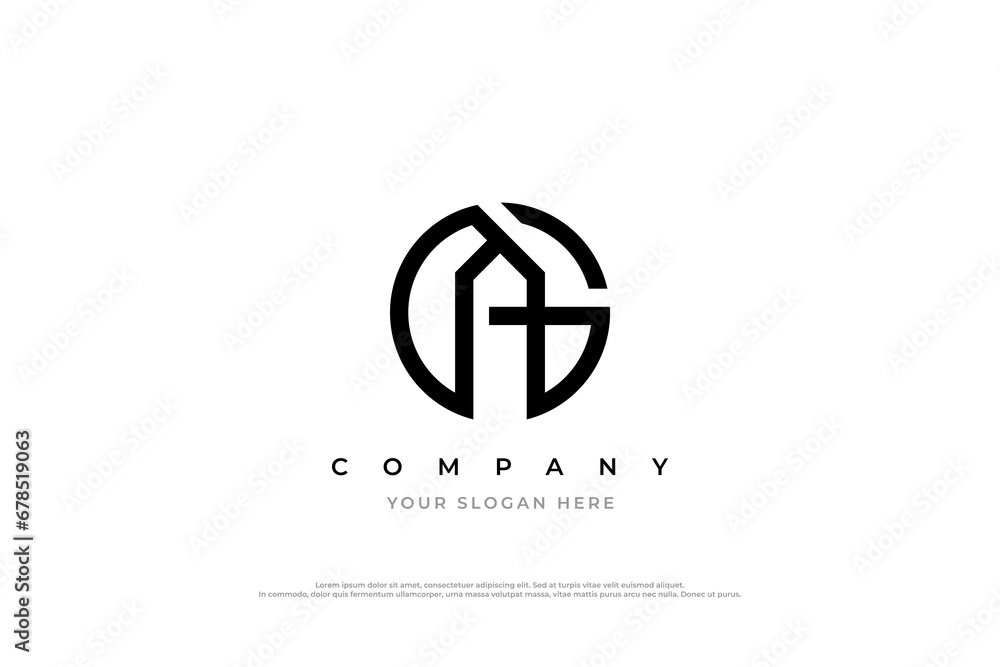 Simple Letter AG Logo or GA Monogram Logo Design Vector Simple Letter AG Logo or GA Monogram Logo Design Vector