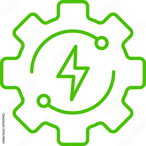 sustainable energy technology line icon illustration