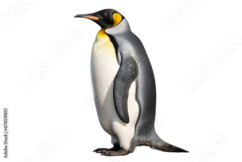Emperor Penguin Isolated on transparent background. Generative Ai