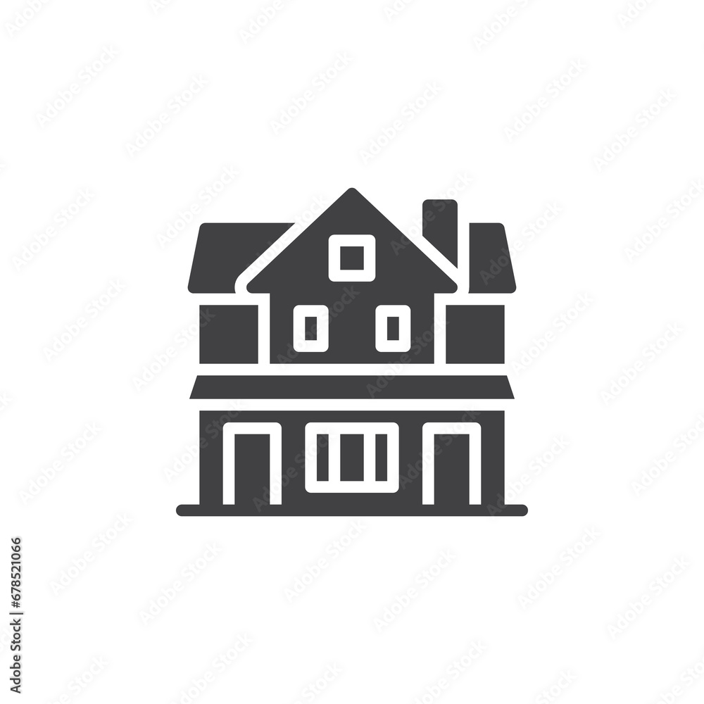 Farmhouse home vector icon