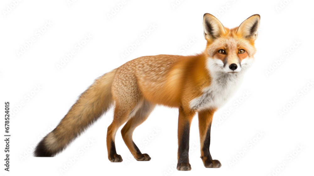 Fototapeta premium A fox on the transparent background