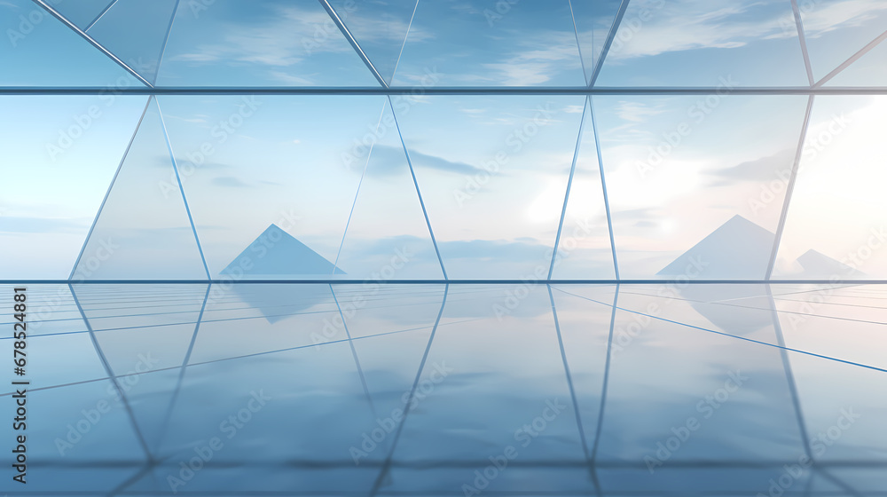 Fototapeta premium Subtle textured floor, broad horizon, product commercial photography background, PPT background, 3D rendering, car display scene