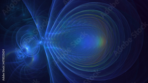 3D manual rendering abstract colorful fractal light background