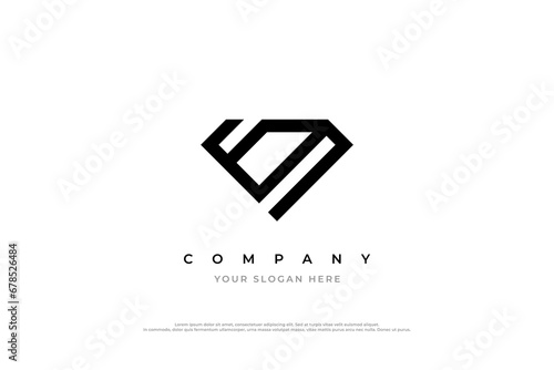Abstract and Elegant Diamond Logo Design