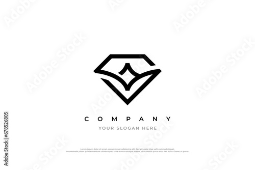 Diamond Letter S Star Logo Design
