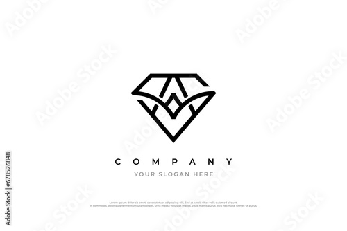 Letter AS or SA Diamond Logo Design