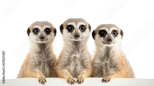 A meerkat on the transparent background
