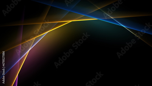 Colorful neon laser lines abstract hi-tech background