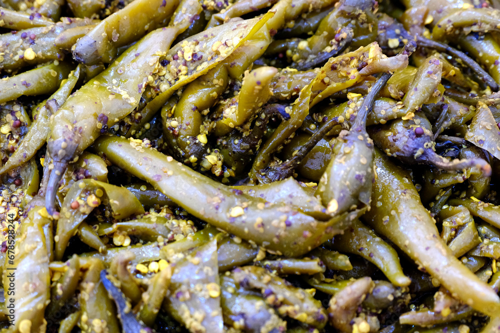 Sweet and sour homemade pickle (aam ka aachar) prepared in India. Sweet and sour homemade pickle (aam ka aachar) prepared in India.
