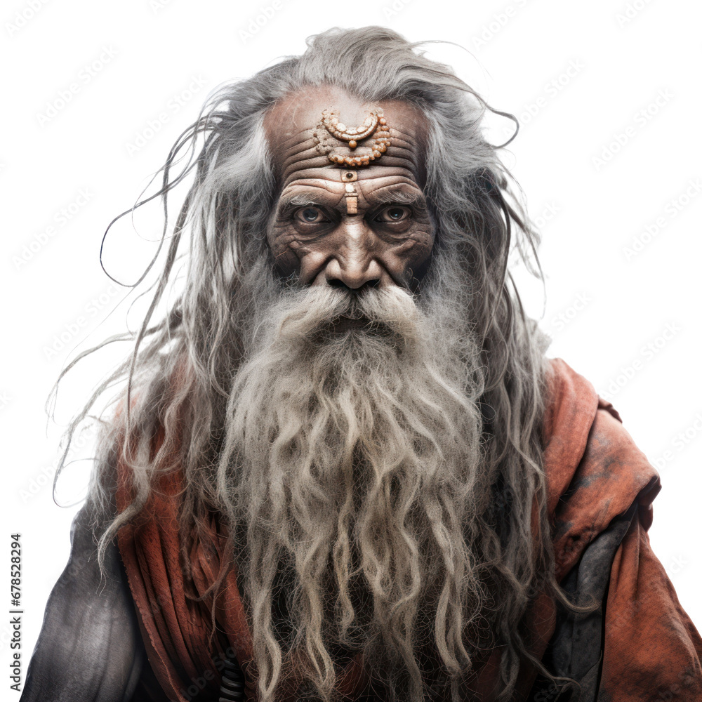 sadhu Baba Nondo Somendrah on the transparent background sadhu Baba Nondo Somendrah on the transparent background