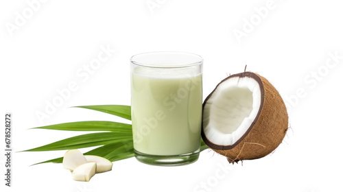 A coconut on the transparent background