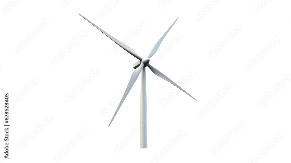 Wind turbine on the transparent background Wind turbine on the transparent background