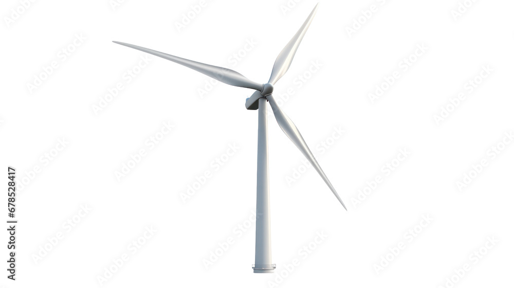 Wind turbine on the transparent background Wind turbine on the transparent background