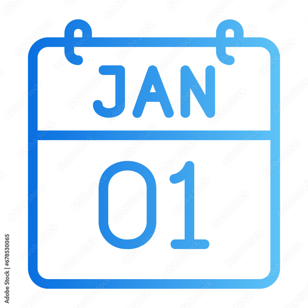 january gradient icon