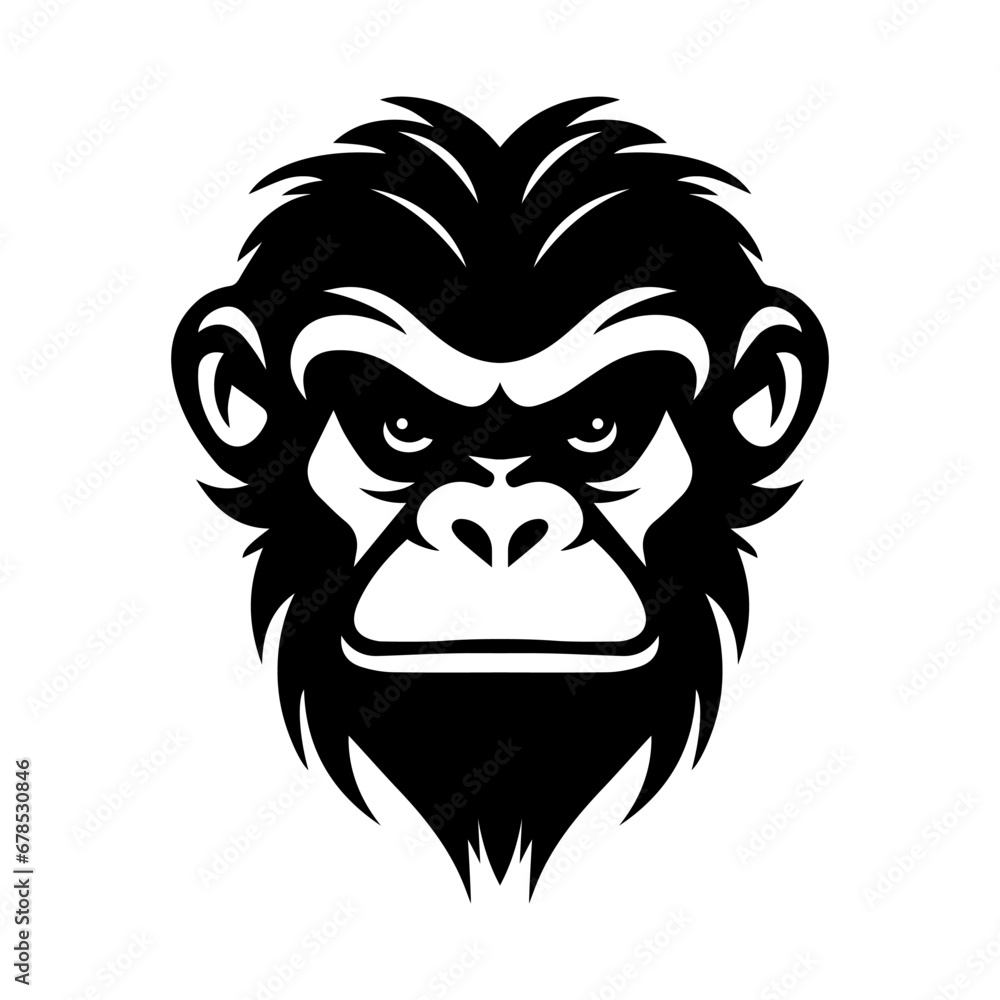 Monkey head vector logo Monkey head vector logo