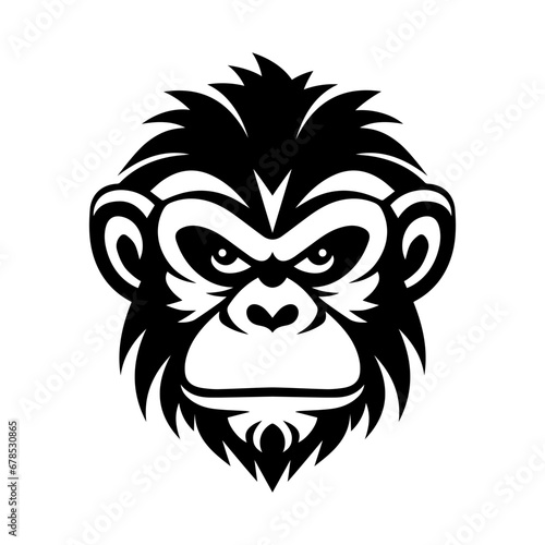 Monkey head vector logo