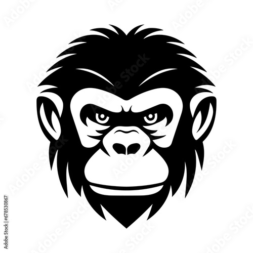 Monkey head vector logo