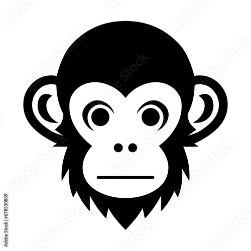 Monkey head vector logo