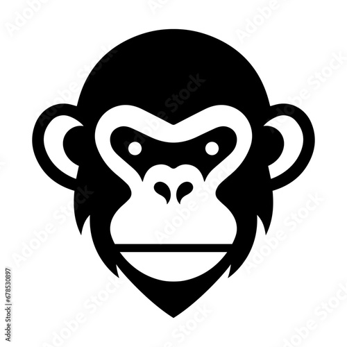 Monkey head vector logo