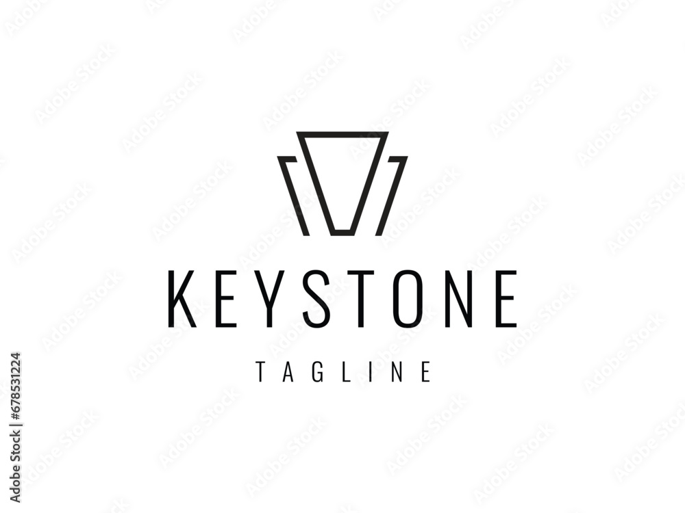 creative keystone line logo design creative keystone line logo design