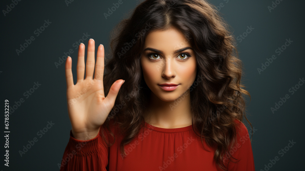 close up of a woman with hand showing gesture close up of a woman with hand showing gesture