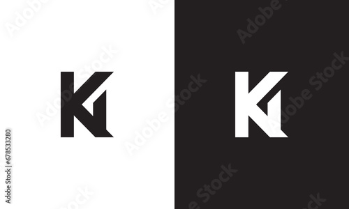 KI logo, monogram unique logo, black and white logo, premium elegant logo, letter KI Vector