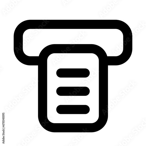 print receipt line icon