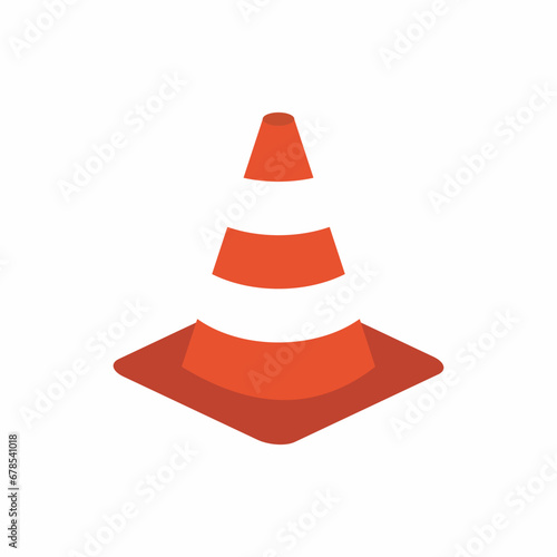 traffic cone isolated on white background