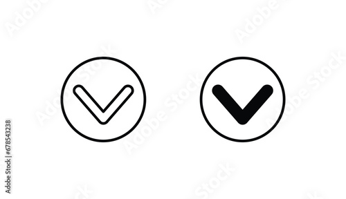 Free Download Down Arrow icon design with white background stock illustration - GFXLoad