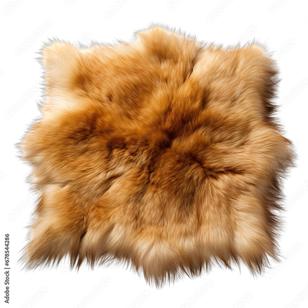 Top view of a otter fur rug isolated on a white background. Top view of a otter fur rug isolated on a white background.