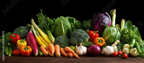 White background with vegetables