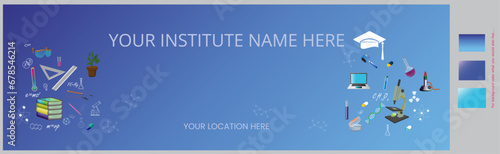 Institution banner design, science fair banner (100``-30``) for institutional use .For any educational institution banner design.	
