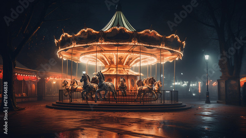 A merry go round with horses © Roses