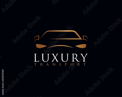 Luxury car logo design. Luxury car logo design template.